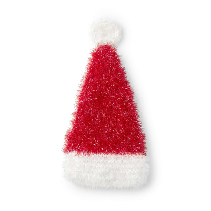 Red Heart Knit Santa Hat Scrubby Mitt Knit Scrubby Mitt made in Red Heart Scrubby Sparkle Yarn