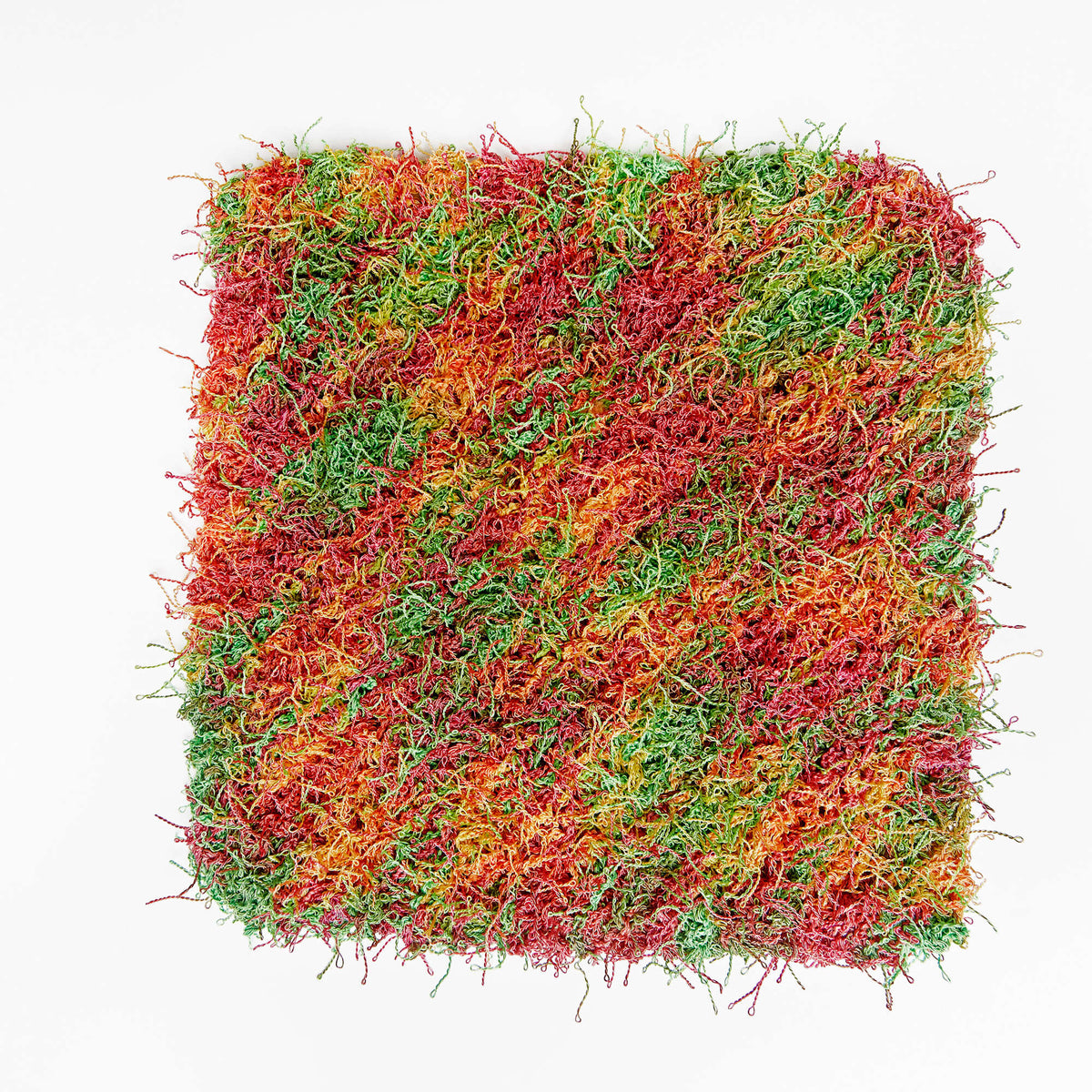 Knit Dishcloth made in Red Heart Scrubby Yarn