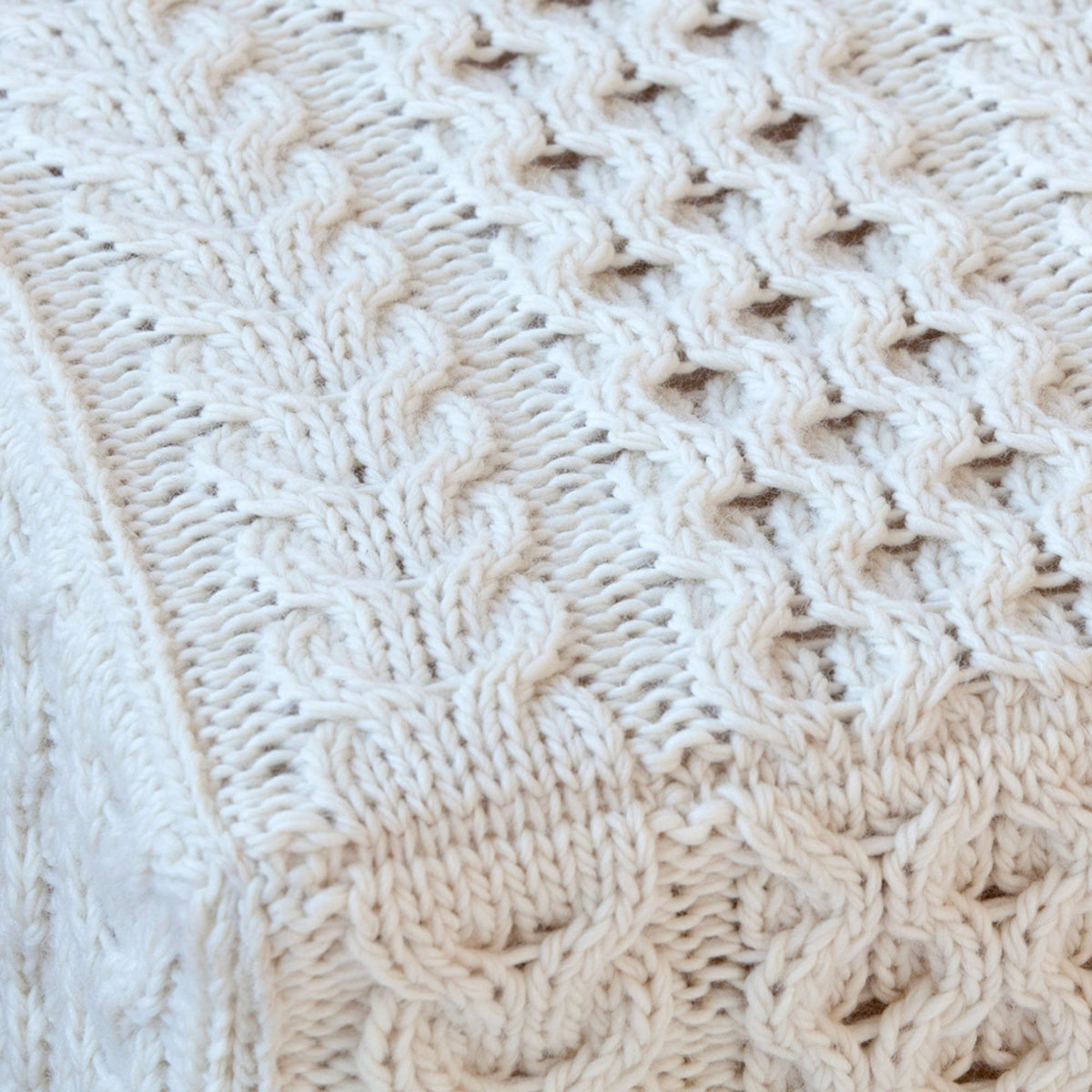 Knit Ottoman Cover made in Red Heart Full O' Sheep Yarn