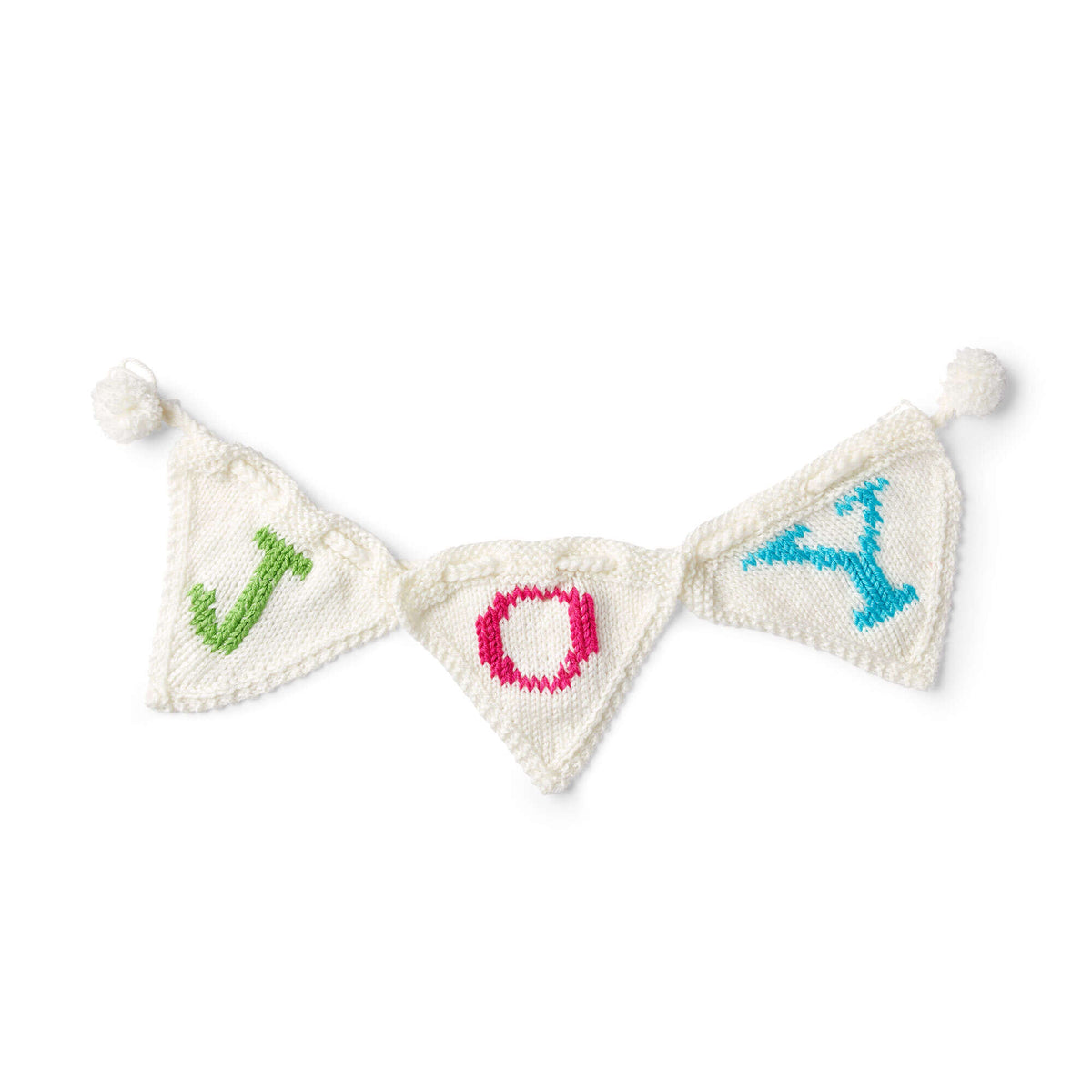 Knit Banner made in Red Heart Super Saver Yarn