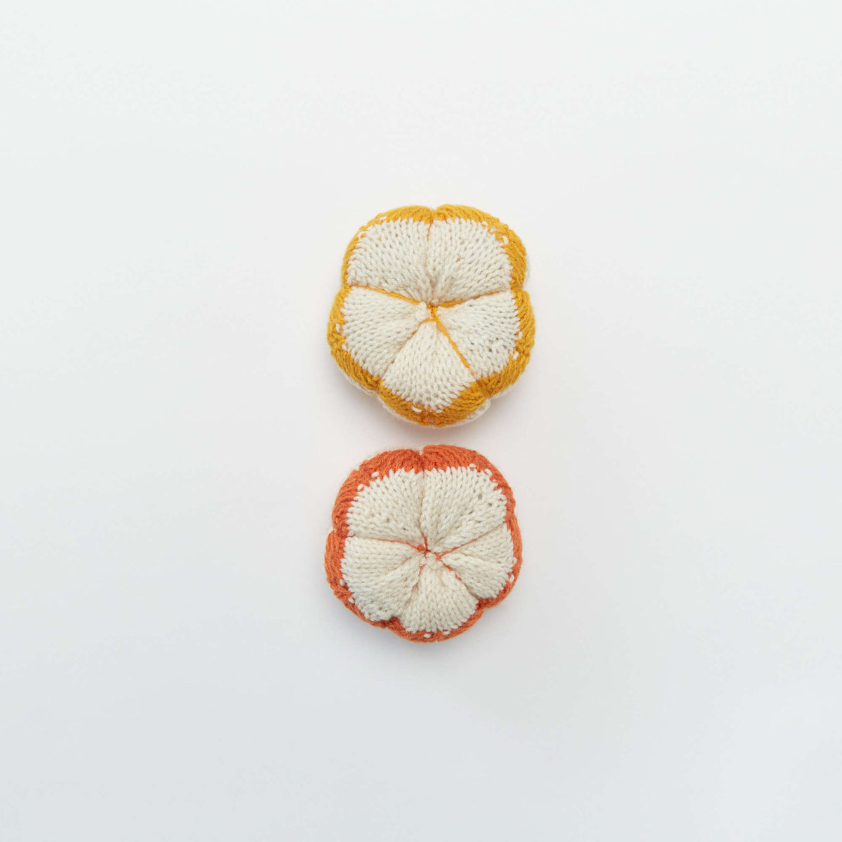 Knit Pumpkin made in Red Heart Super Saver Yarn