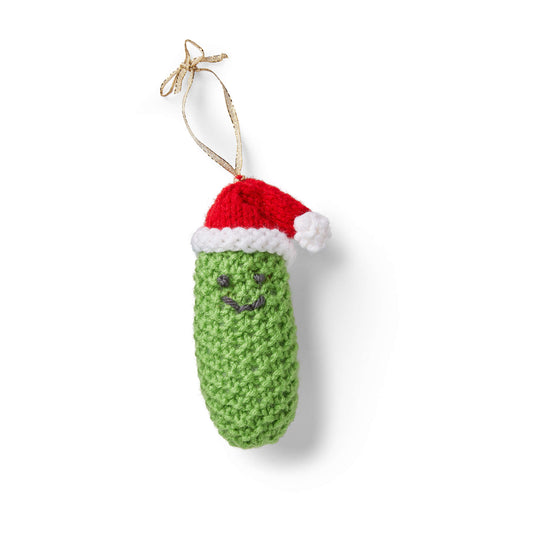 Red Heart Jolly Pickle Ornament Knit