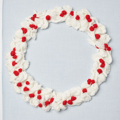 Red Heart Knit Berry Nice Wreath Knit Wreath made in Red Heart Super Saver Yarn