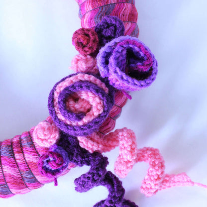 Red Heart Knit Glamorous Mom Wreath Knit Wreath made in Red Heart Boutique Yarn