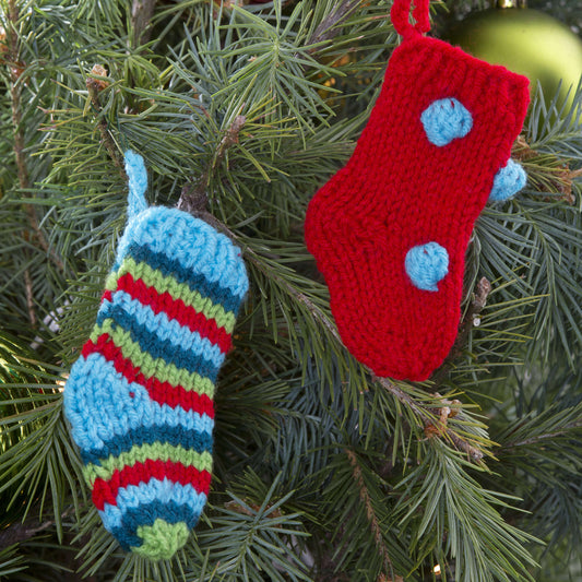 Knit Stockings made in Red Heart Super Saver Yarn