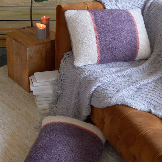 Knit Pillow made in Red Heart Hygge Yarn