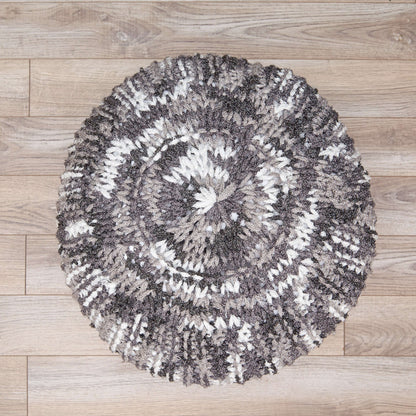 Red Heart Knit Pouf With Pizazz Knit Pizazz made in Red Heart Boutique Yarn