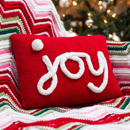 Red Heart Knit Holiday Joy Pillow Red Heart Knit Holiday Joy Pillow