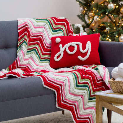 Red Heart Knit Holiday Joy Pillow Red Heart Knit Holiday Joy Pillow