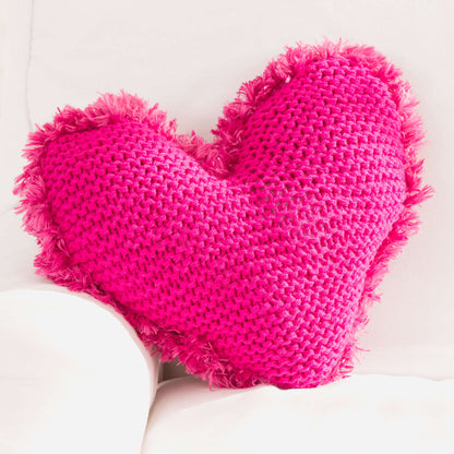Red Heart Knit Be Still My Heart Pillow Knit Pillow made in Red Heart Super Saver Yarn