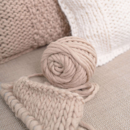 Red Heart Knit Roma Cushions Knit Cushion made in Red Heart An Italian Story Ora Yarn