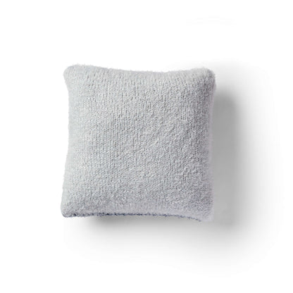 Red Heart Marl & Fur Knit Pillow Single Size