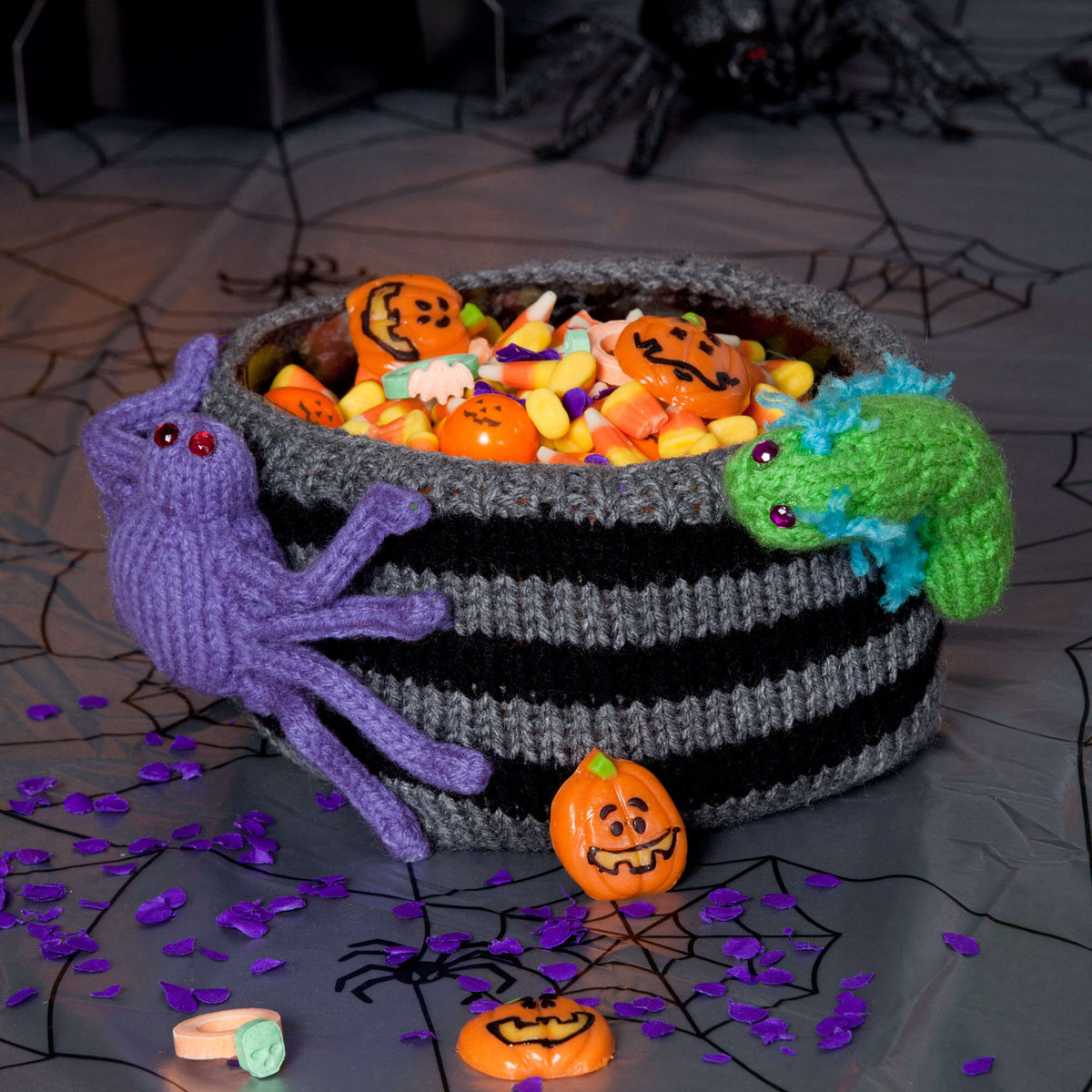 Knit Bowl made in Red Heart Super Saver Yarn