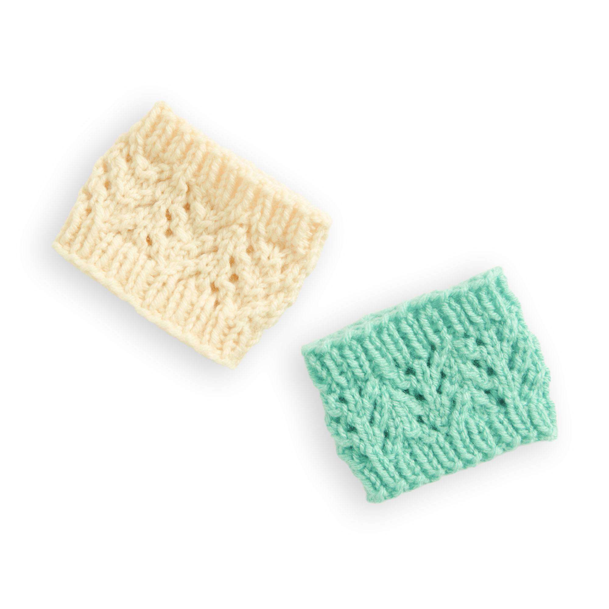 Free Easy Red Heart Cozy Lace Cup Holder Knitting Pattern
