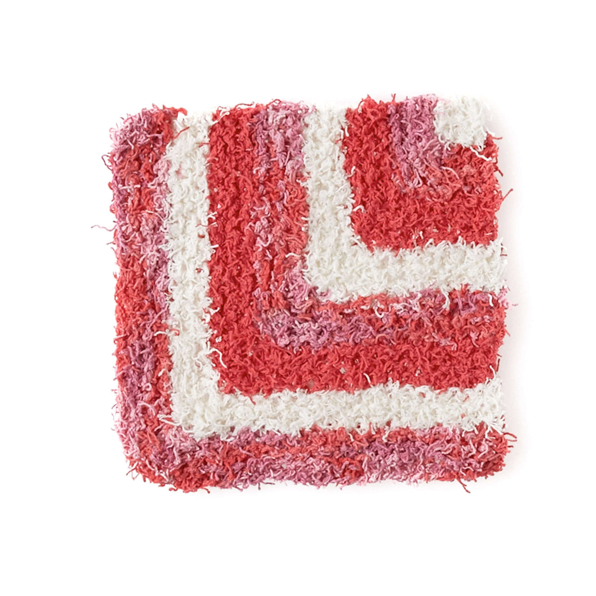 Knit Dishcloth made in Red Heart Scrubby Cotton Yarn