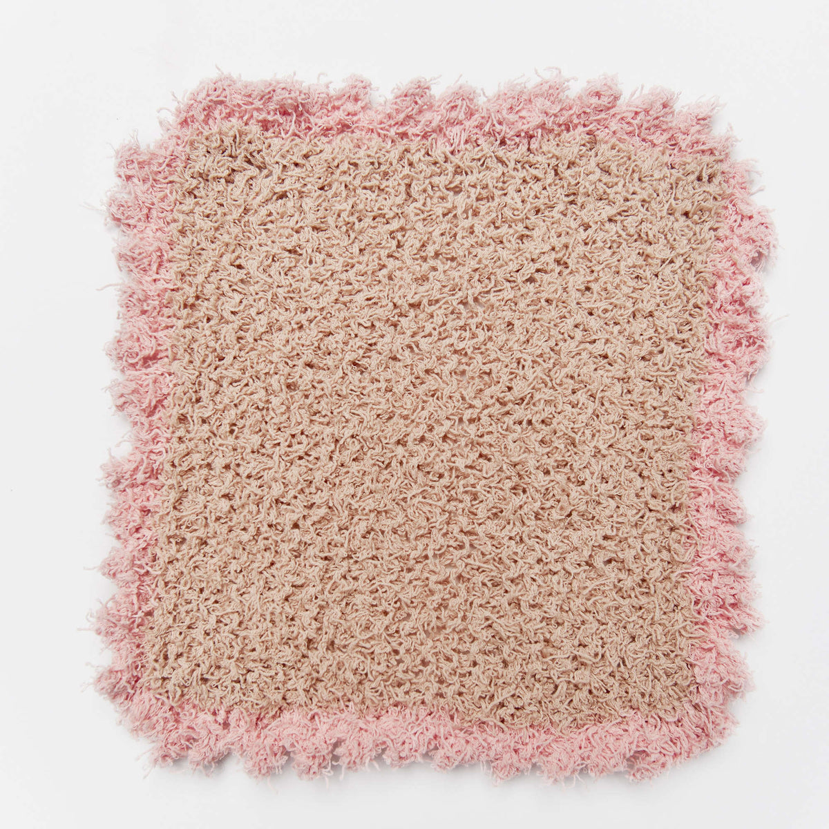 Knit Dishcloth made in Red Heart Scrubby Cotton Yarn