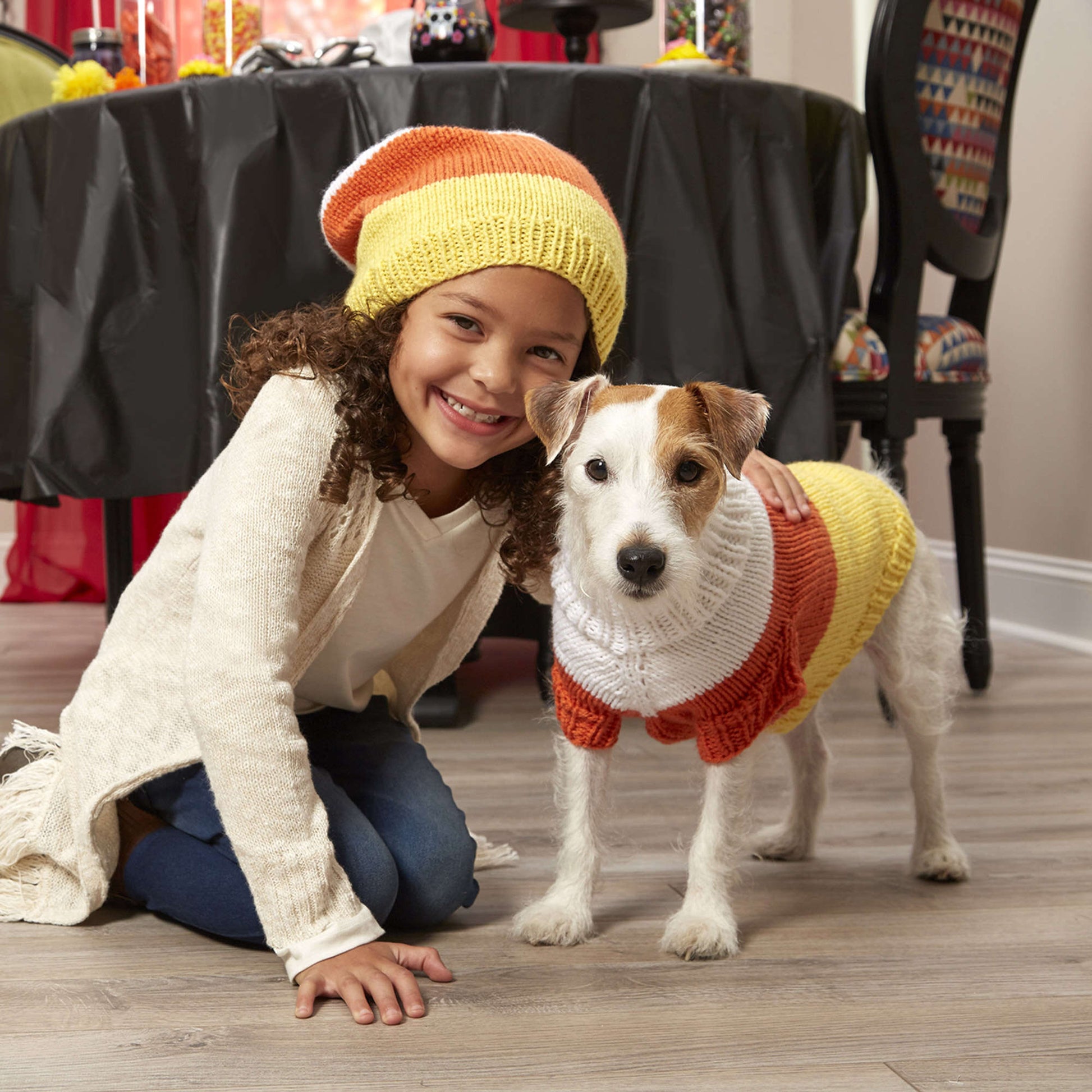 Red Heart Candy Corn Dog Sweater Yarnspirations