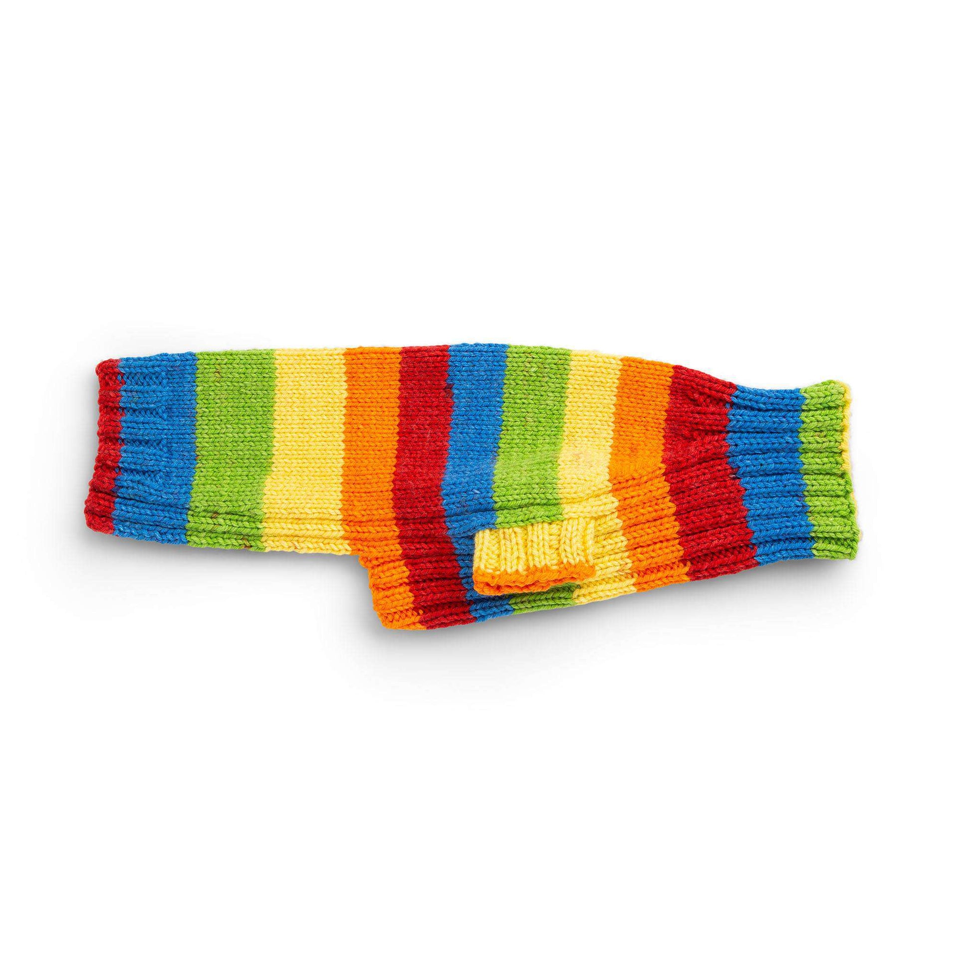 Free Easy Red Heart Let's Go Rib Dog Sweater Knitting Pattern