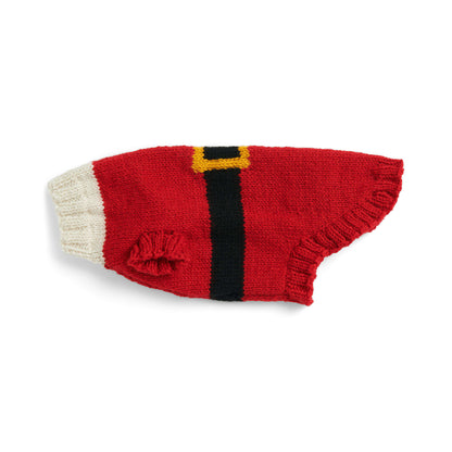 Red Heart Knit Santa Dog Coats L