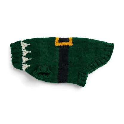 Red Heart Knit Elf Dog Coat S