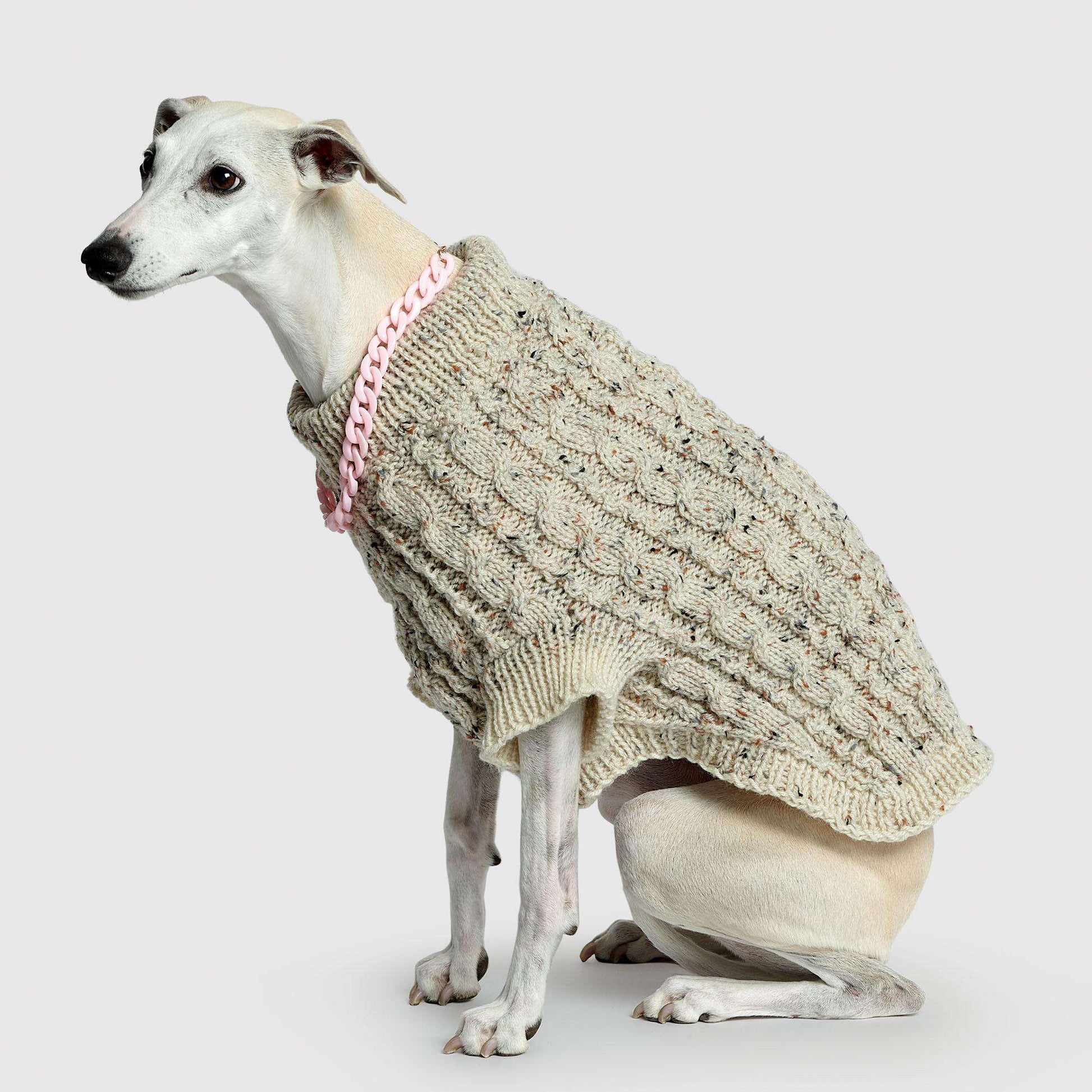 Free Red Heart Cable Knit Dog Coat Pattern