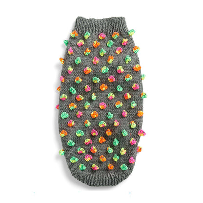 Red Heart Bobble Kaleidoscope Knit Dog Coat M