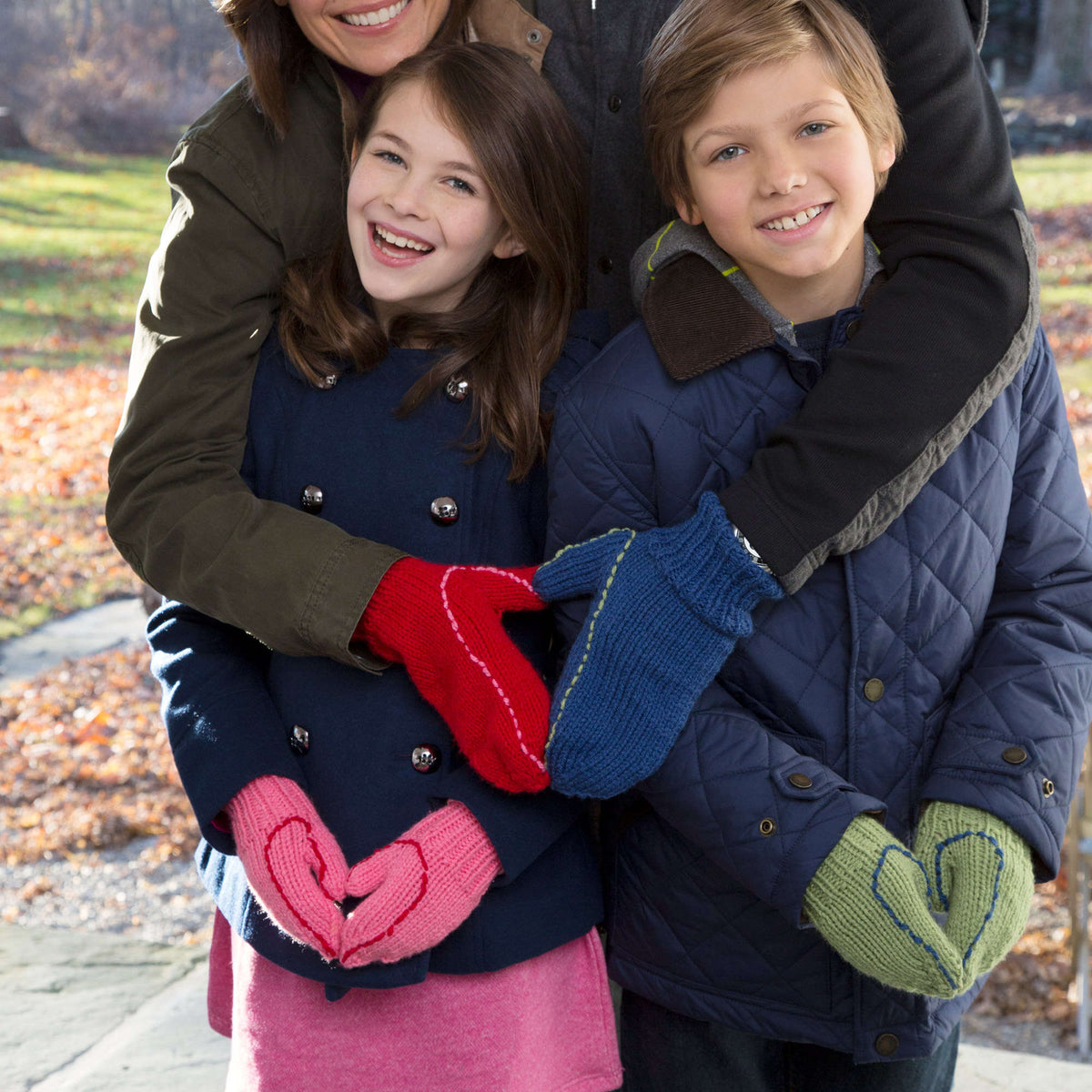 Knit Mittens made in Red Heart With Love Yarn