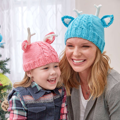 Red Heart Reindeer Knit Hats Knit Hat made in Red Heart Super Saver Yarn