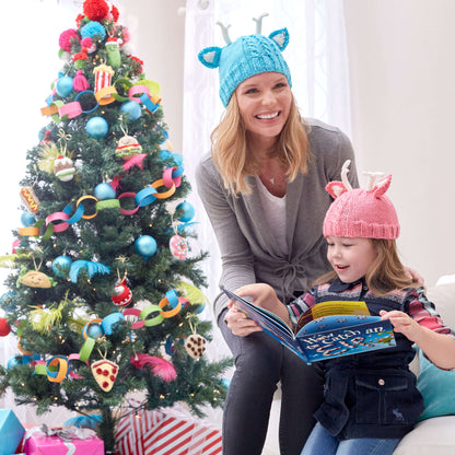 Red Heart Reindeer Knit Hats Knit Hat made in Red Heart Super Saver Yarn