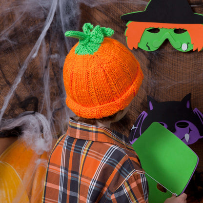 Red Heart Knit Pumpkin Hat Knit Hat made in Red Heart Super Saver Yarn