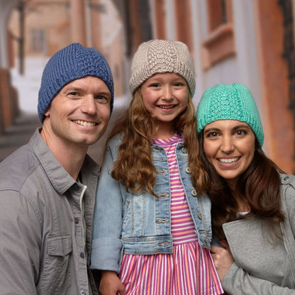 Red Heart Knit Herringbone Hat Knit Hat made in Red Heart Soft Yarn