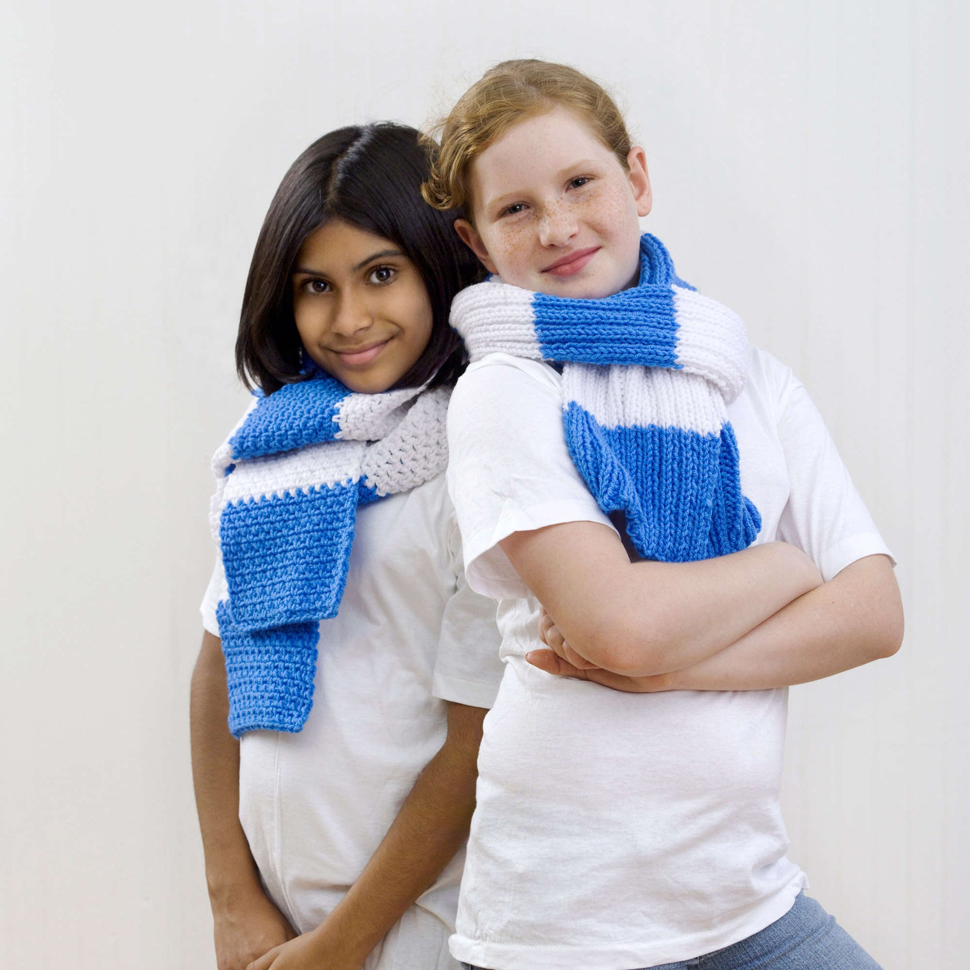 Free Red Heart Knit 2009 Special Olympic Scarves Pattern