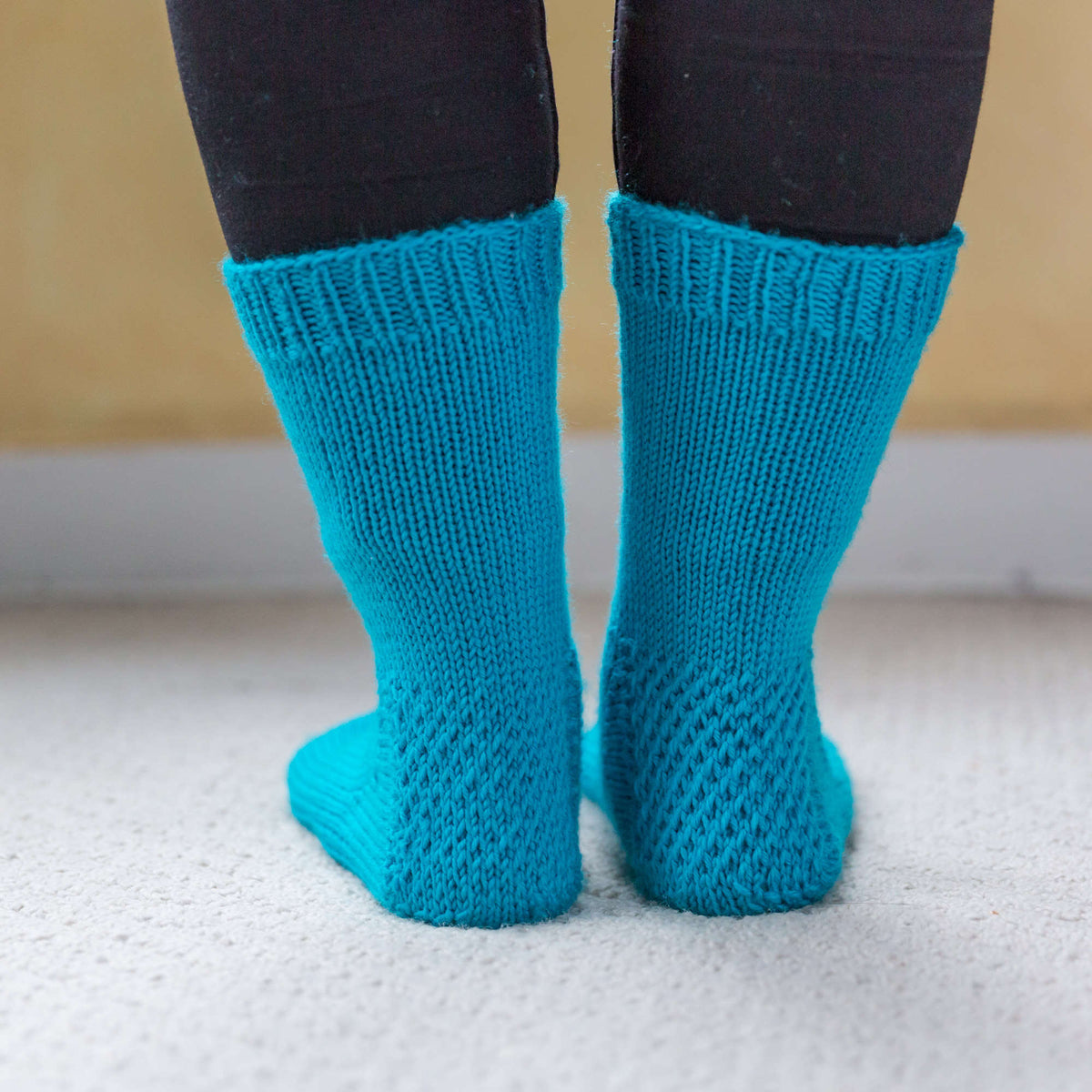 Knit Socks made in Red Heart Chic Sheep Yarn