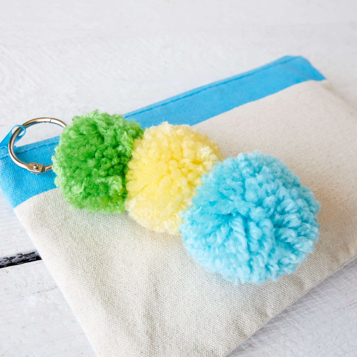 Craft Key Fob made in Red Heart Super Saver Yarn