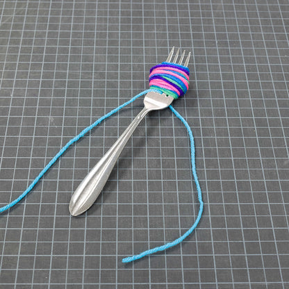 Red Heart Craft Pompom-and-Tassel Keyring Craft Key Chains made in Red Heart Super Saver Yarn