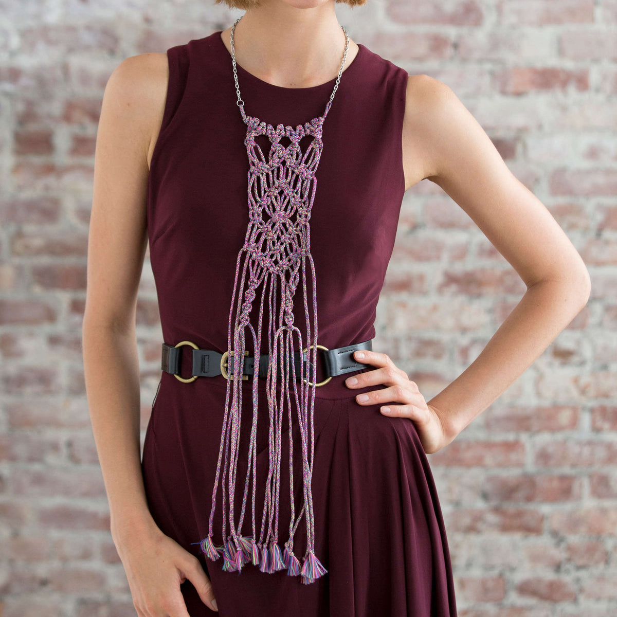 Craft Pendant made in Red Heart Cordial Yarn