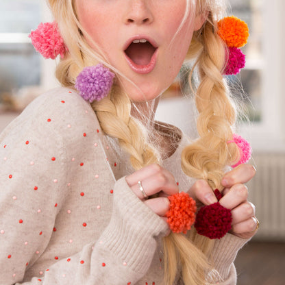 Red Heart Craft Pompoms for the Hair Craft Hair made in Red Heart Super Saver Yarn