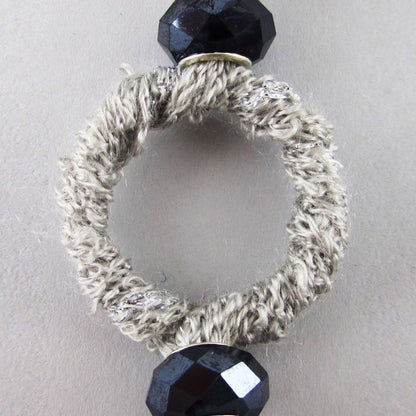 Red Heart Craft You're in the Ring Necklace Craft Necklace made in Red Heart Boutique Yarn