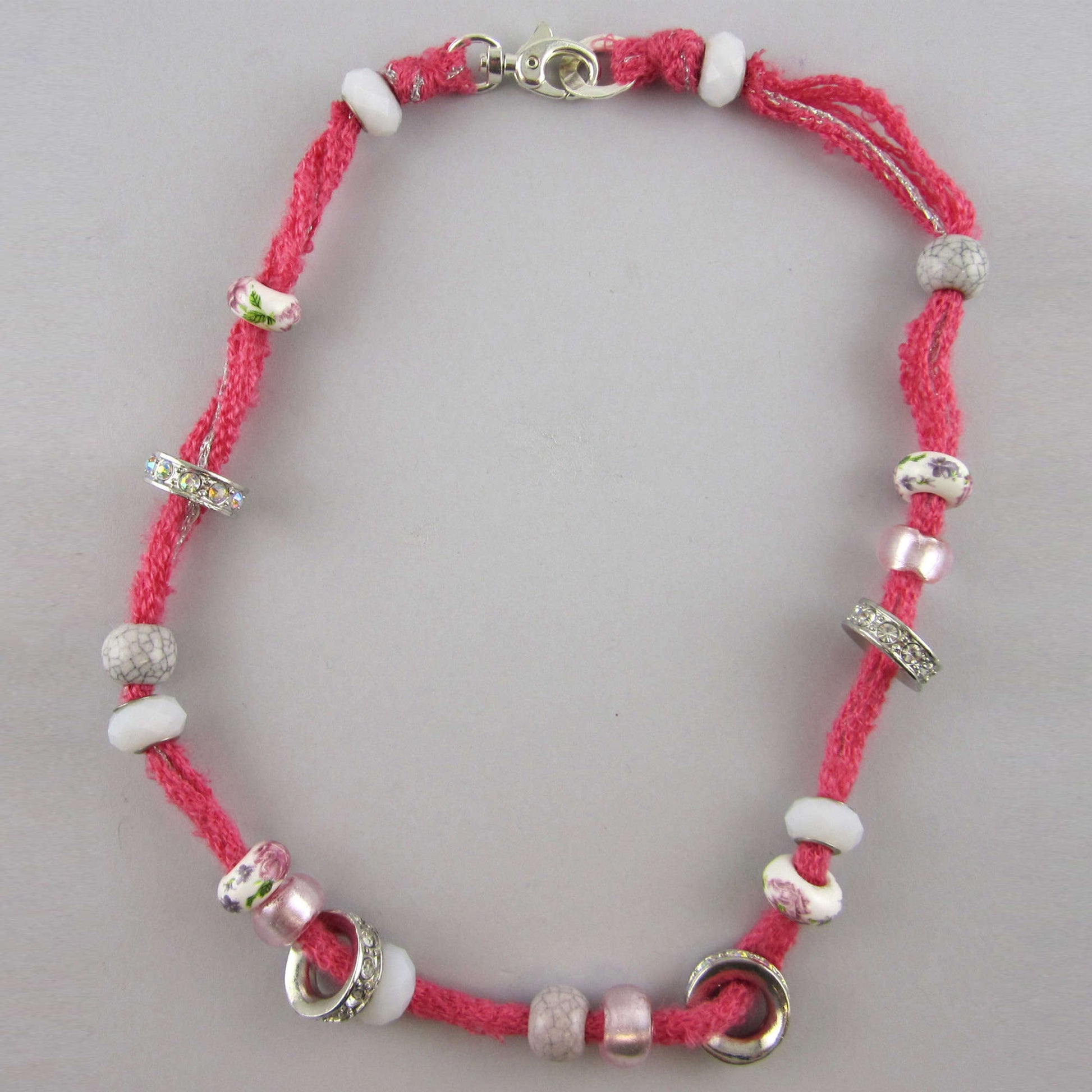 Free Red Heart Craft Wrapped Bracelet Or Necklace Pattern