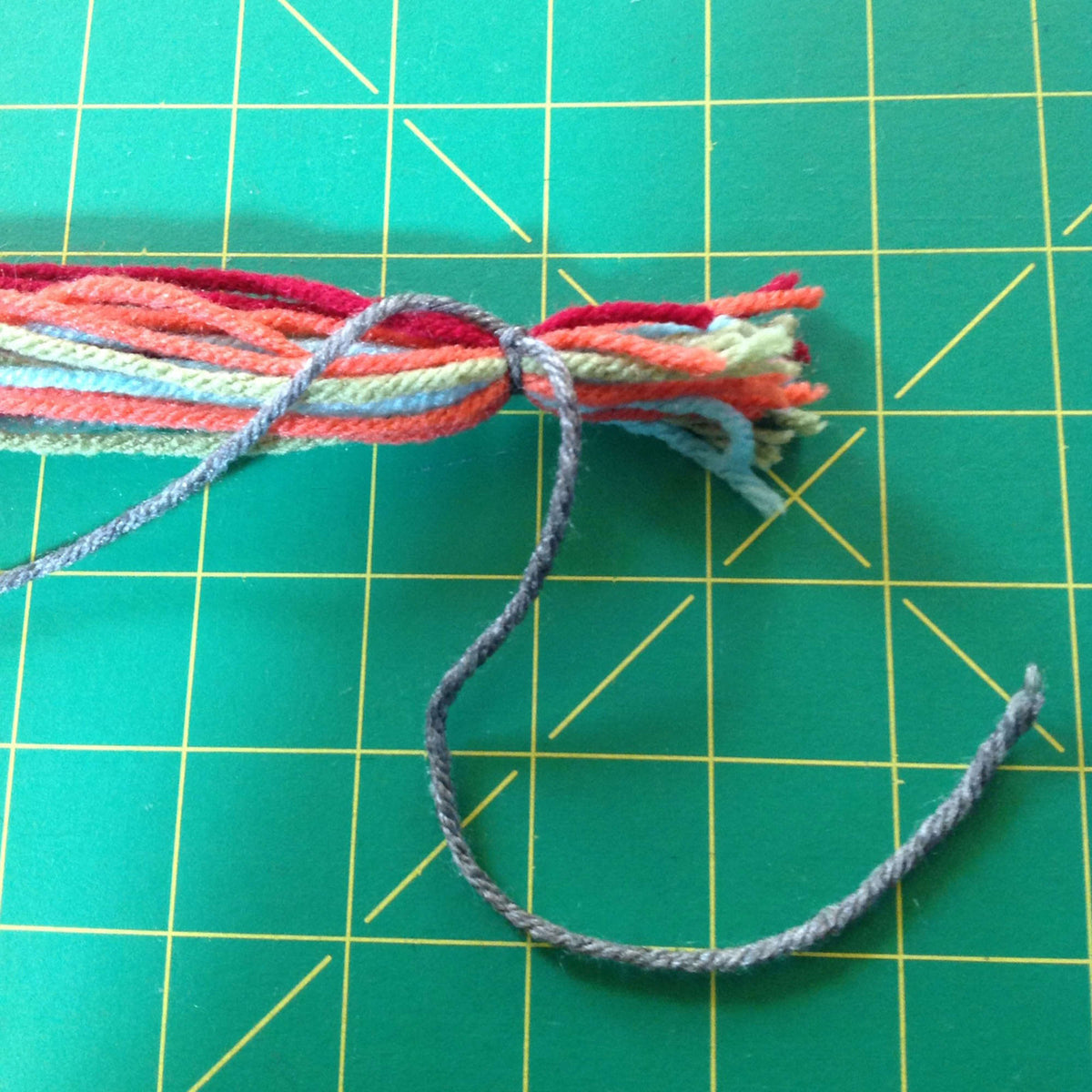 Craft Pin made in Red Heart Super Saver Yarn