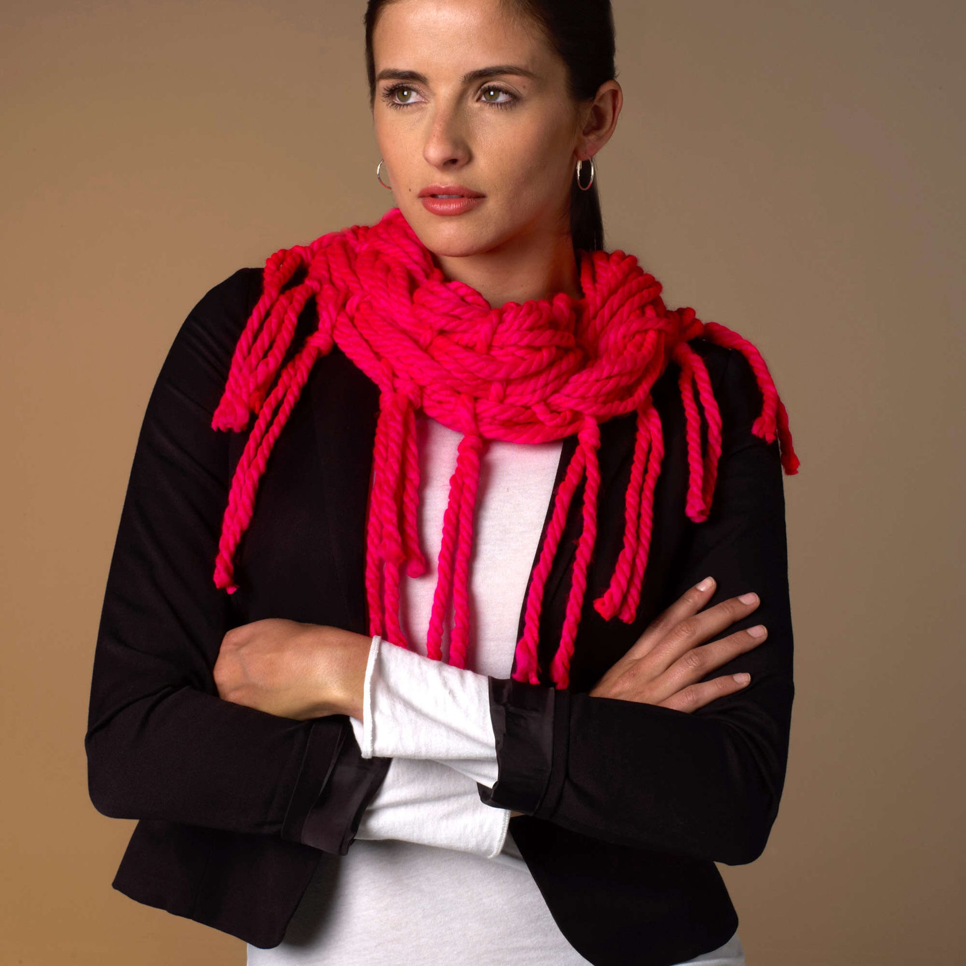 Free Red Heart Wrap & Knot Cowl Craft Pattern