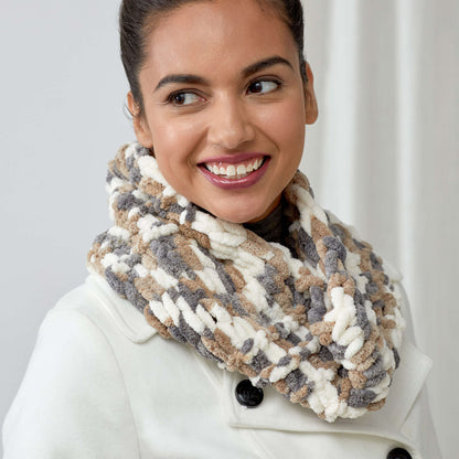 Red Heart Craft Finger Looping Cowl Craft Cowl made in Red Heart Loop-It Yarn