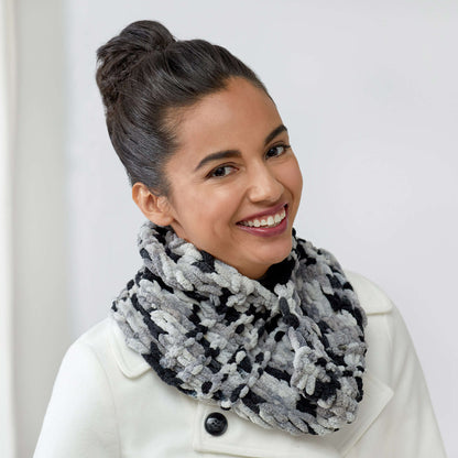 Red Heart Craft Quick One-Ball Cowl Craft Cowl made in Red Heart Loop-It Yarn