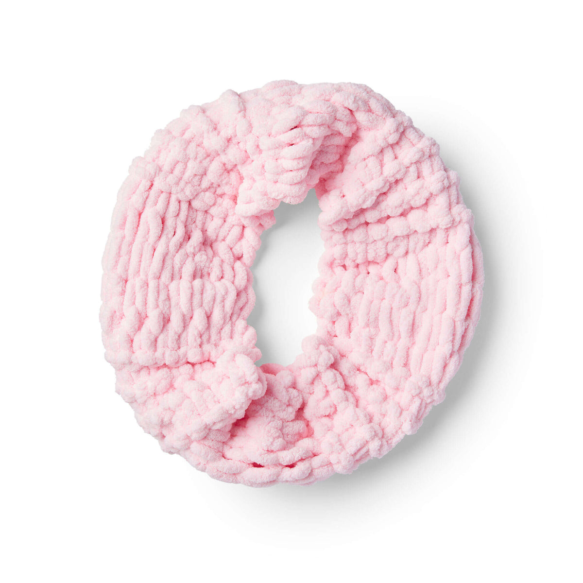 Craft Cowl made in Red Heart Loop-It Yarn