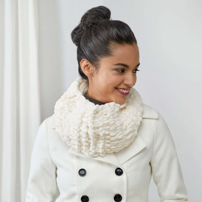 Red Heart Craft One Ball Loop-it Ice Cream Cowl Craft Cowl made in Red Heart Loop-It Yarn