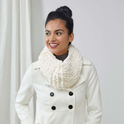 Red Heart Craft One Ball Loop-it Ice Cream Cowl Craft Cowl made in Red Heart Loop-It Yarn