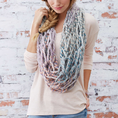 Red Heart Quick & Easy Arm- Knit Cowl Craft Cowl made in Red Heart Collage Yarn