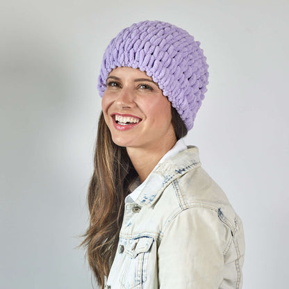 Red Heart Craft Finger Looping Beanie Craft Beanie made in Red Heart Loop-It Yarn