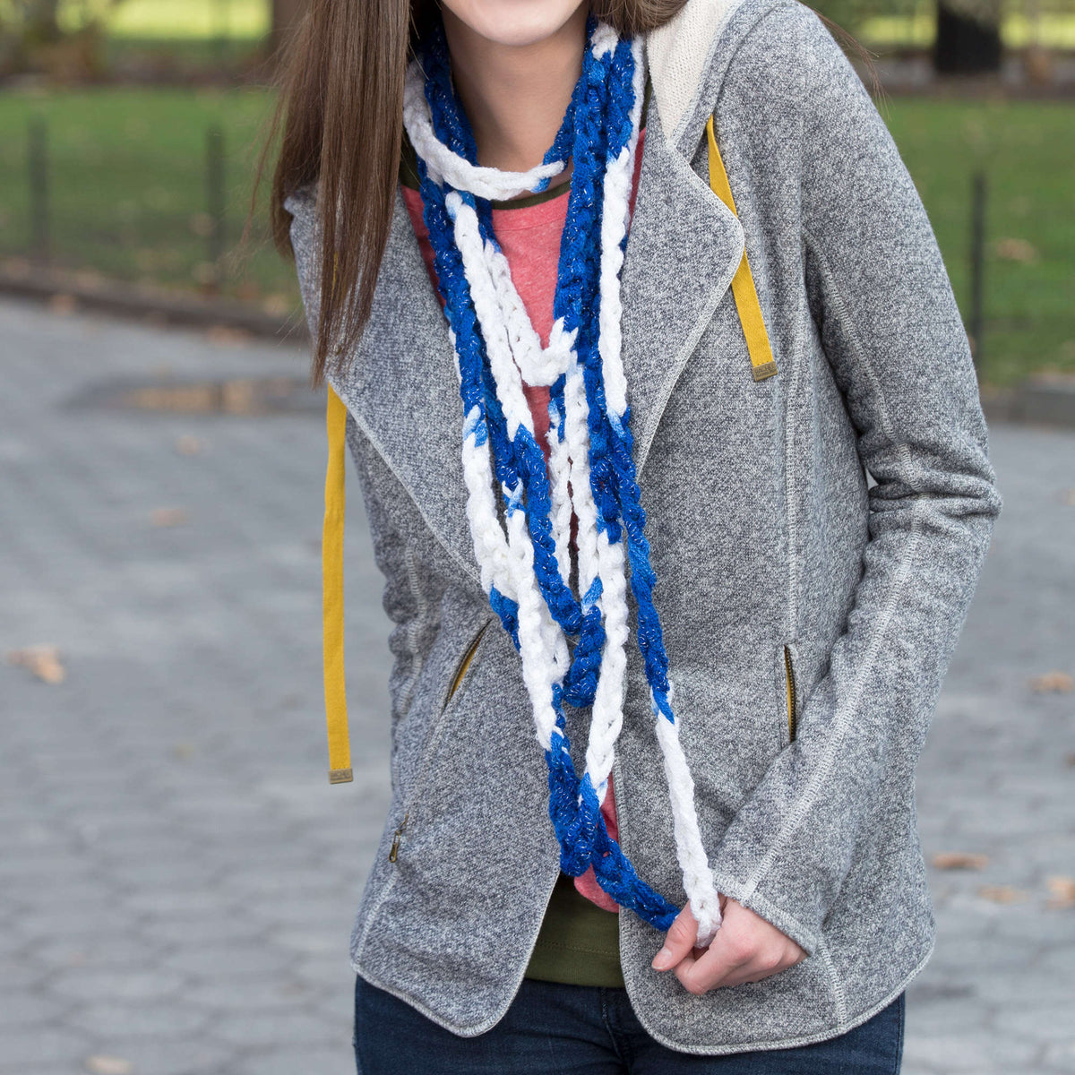 Craft Scarf made in Red Heart Boutique Yarn