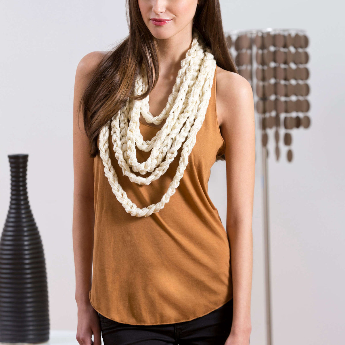 Craft Scarf made in Red Heart Boutique Yarn